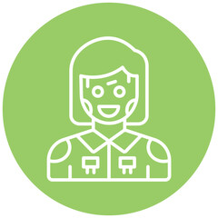 Humanoid Robot Icon Style