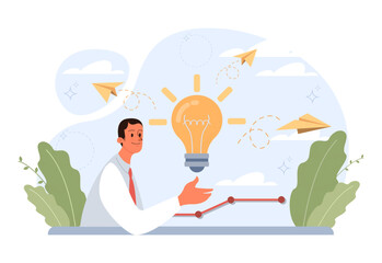 Breakthrough concept. Courage and motivation to break the obstacle