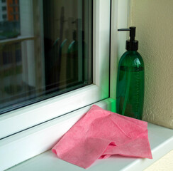 Window washing.