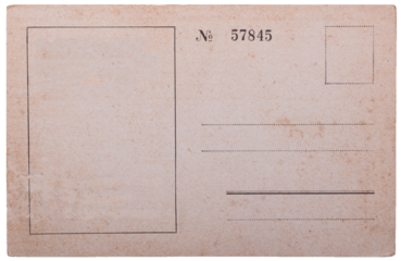 Isolated old postcard