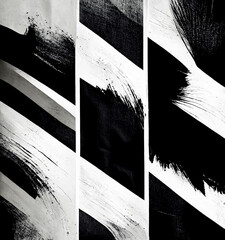 Monochrome white black acrylic abstract. Modern illustration.