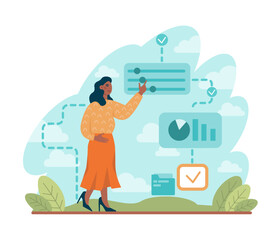 Strategy concept. Plan development towards success or victory.