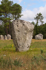 Alignment of Kerlescan, rows of menhirs in Carnac in Brittany