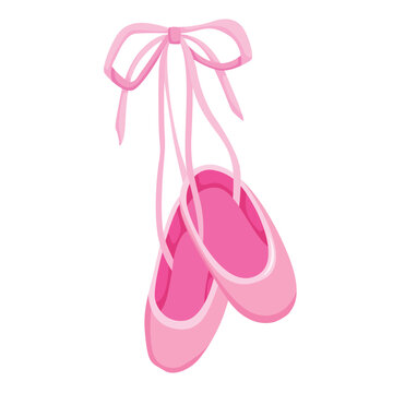 Cute Ballerina Ballet Shoes Fashion Illustration Vector Clipart