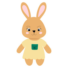 rabbit, hare cartoon on white background