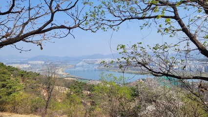 Korea mountain view-river1