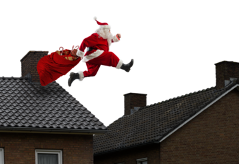 Santa claus ready to deliver presents for christmas