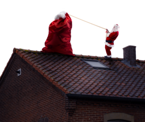 Santa claus ready to deliver presents for christmas