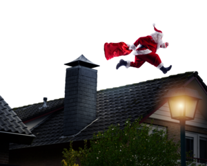Santa claus ready to deliver presents for christmas