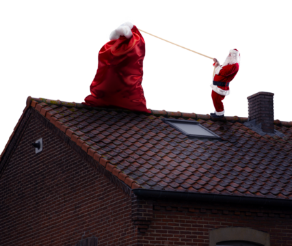 Santa claus ready to deliver presents for christmas