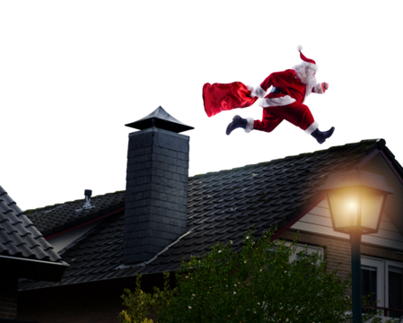 Santa claus ready to deliver presents for christmas