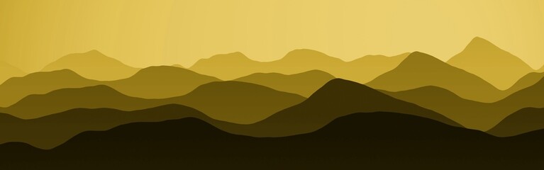 design orange hills at sunrise computer graphics texture background illustration
