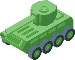 Troops tank icon isometric vector. Military battle. Combat soldier