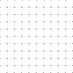 Square seamless background pattern from black hand saw symbols are different sizes and opacity. The pattern is evenly filled. Vector illustration on white background