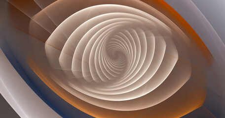 Fractal spiral. Abstract fractal patterns and shapes. Dynamic flowing natural forms.