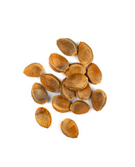 Apricot Kernels Isolated, Apricot Pits Pile, Fruit Seeds