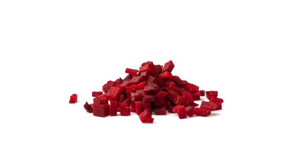 Beetroot Cubes Isolated