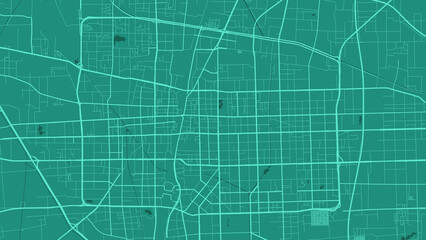 Green Vector map of Shijiazhuang, China. Urban city road map art poster illustration.