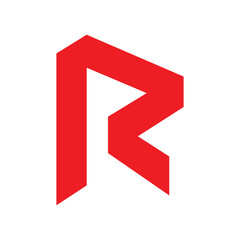Letter R logo design. Abstract typography R icon