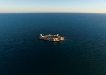 Maidens Castle (Kiz Kalesi) Drone Photo, Erdemli Mersin, Turkey