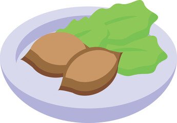 Nut food icon isometric vector. Armenia country. Culture nation