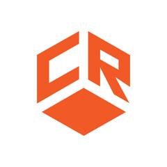 Letter CR logo design. Abstract logo design