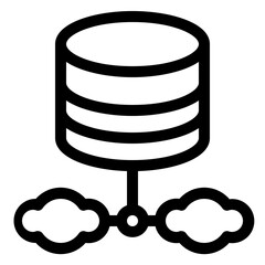 Icon Big Data With Style Outline