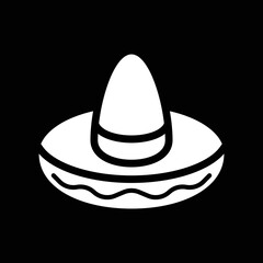 sombrero icon, traditional mexican hat, vector illustration 
