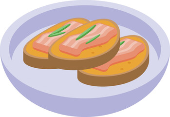 Marriage sandwich icon isometric vector. Wedding event. Service card