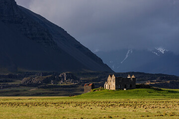 Old farmhouse in the mountains, Iceland, 
