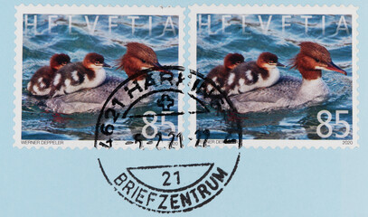 stamp briefmarke used gebraucht vintage retro gestempelt frankiert cancel post papier paper vogel...