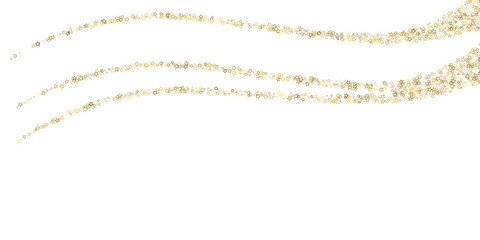 Gold Glitter Stars. Luxury Shiny Confetti.