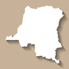 Democratic Republic of the Congo vector country map silhouette