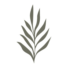 Abstract Bohemian Leaves Illustration