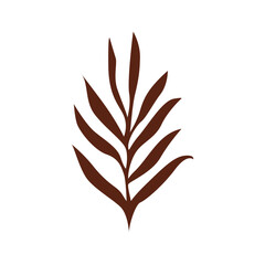 Abstract Bohemian Leaves Illustration