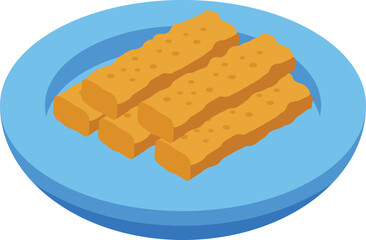 Snack icon isometric vector. Cuisine milk. Travel texture
