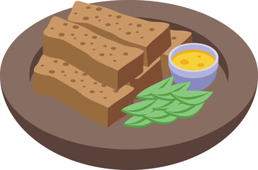 Gourmet cooking icon isometric vector. Cuisine food. Dish meal