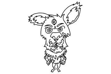 Halloween Cartoon Character - Bloody Bunny Vector