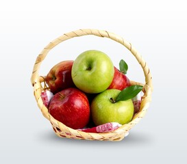 Tasty fresh ripe juicy apples fruits