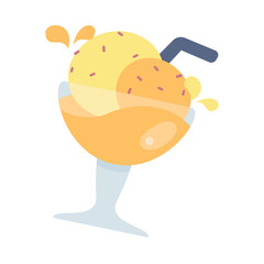 Summer drink vector illustration isolated on white background