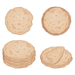 Stack of pancakes, color vector isolated cartoon-style illustration