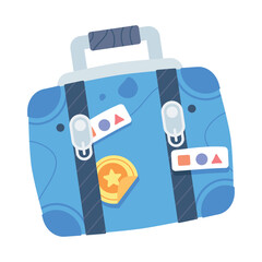 Suitcase vector illustration isolated on white background