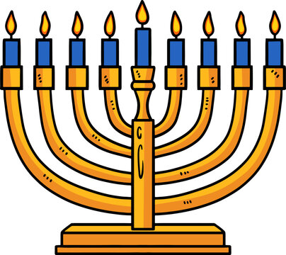 recommend clip art: Hanukkah Menorah Cartoon Colored Clipart 