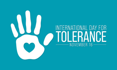 International day for Tolerance is observed every year on November 16, to generate public awareness of the dangers of intolerance. vector illustration