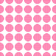 Seamless pattern with pink  circles