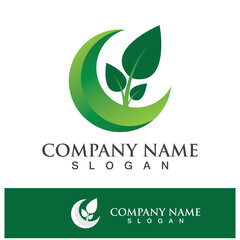 Green tree leaf nature logo images