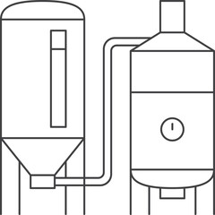 Alembic still icon. Distillery process. Beverage production