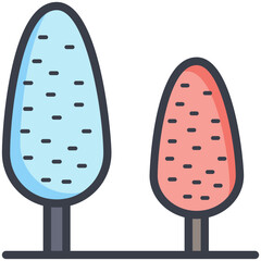 Cypress Tree Vector Icon 