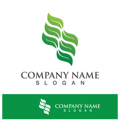 Green tree leaf nature logo images