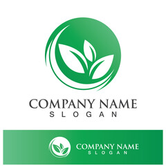 Green tree leaf nature logo images